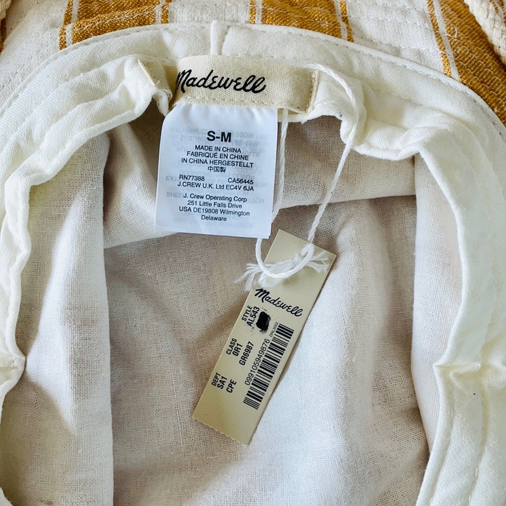 Madewell Striped Linen-Cotton Oversized Sunhat - Picture 8 of 10